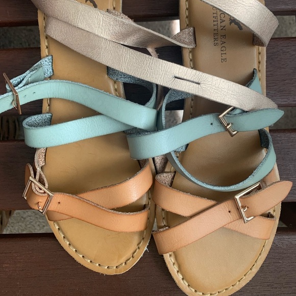 8. American Eagle Strappy Wrap Sandals - Picture 7 of 9